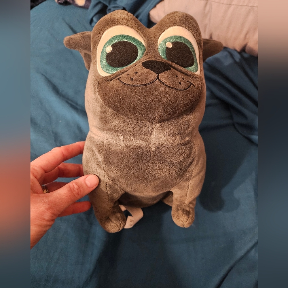 Bingo Plush Puppyβ Dog Pals Disney Store 10" Grey Frenchie Stuffed Animal Toy